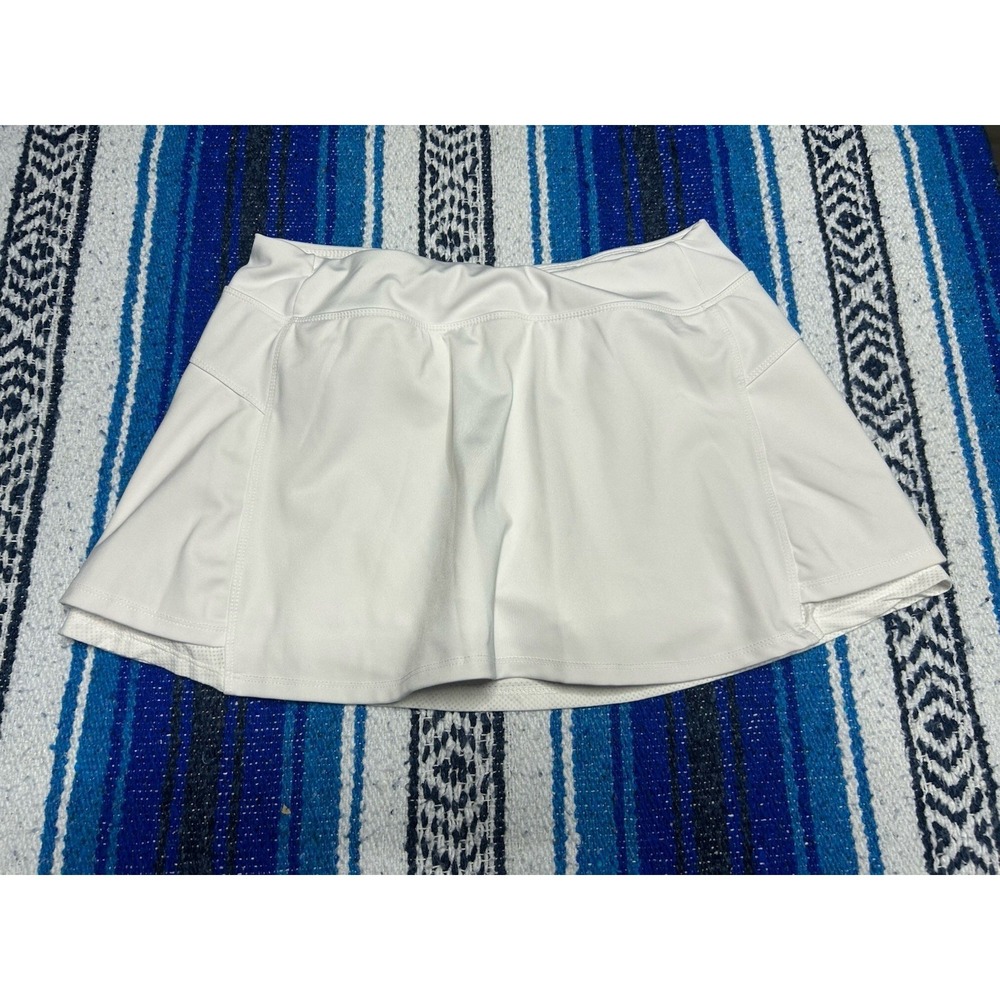 Jessica Simpson active golf tennis skirt White Athletic pleated Skort medium